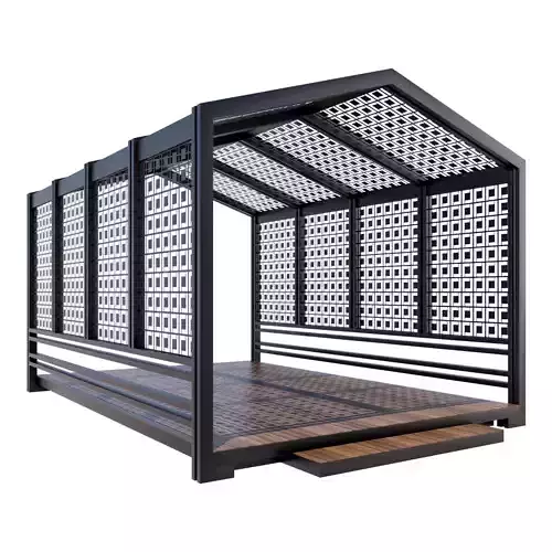 Pergola Barbecue 6 3D model