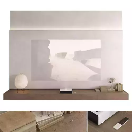TV wall set 71 with laser projector