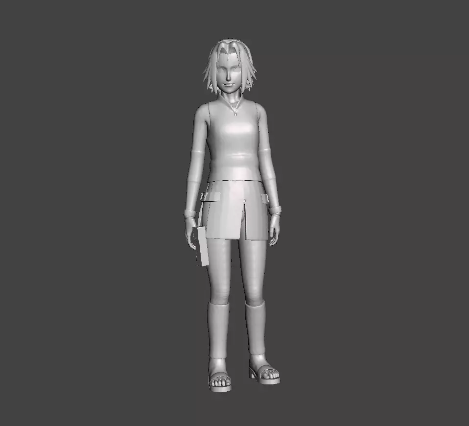 Haruno Sakura Chunin 3D Model 3D print model_0