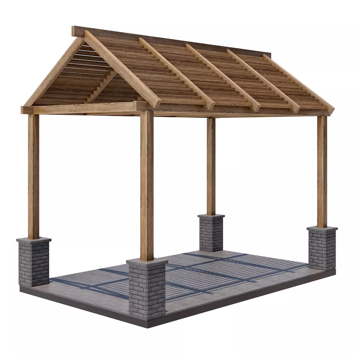 Pergola Barbecue 8 3D model_0