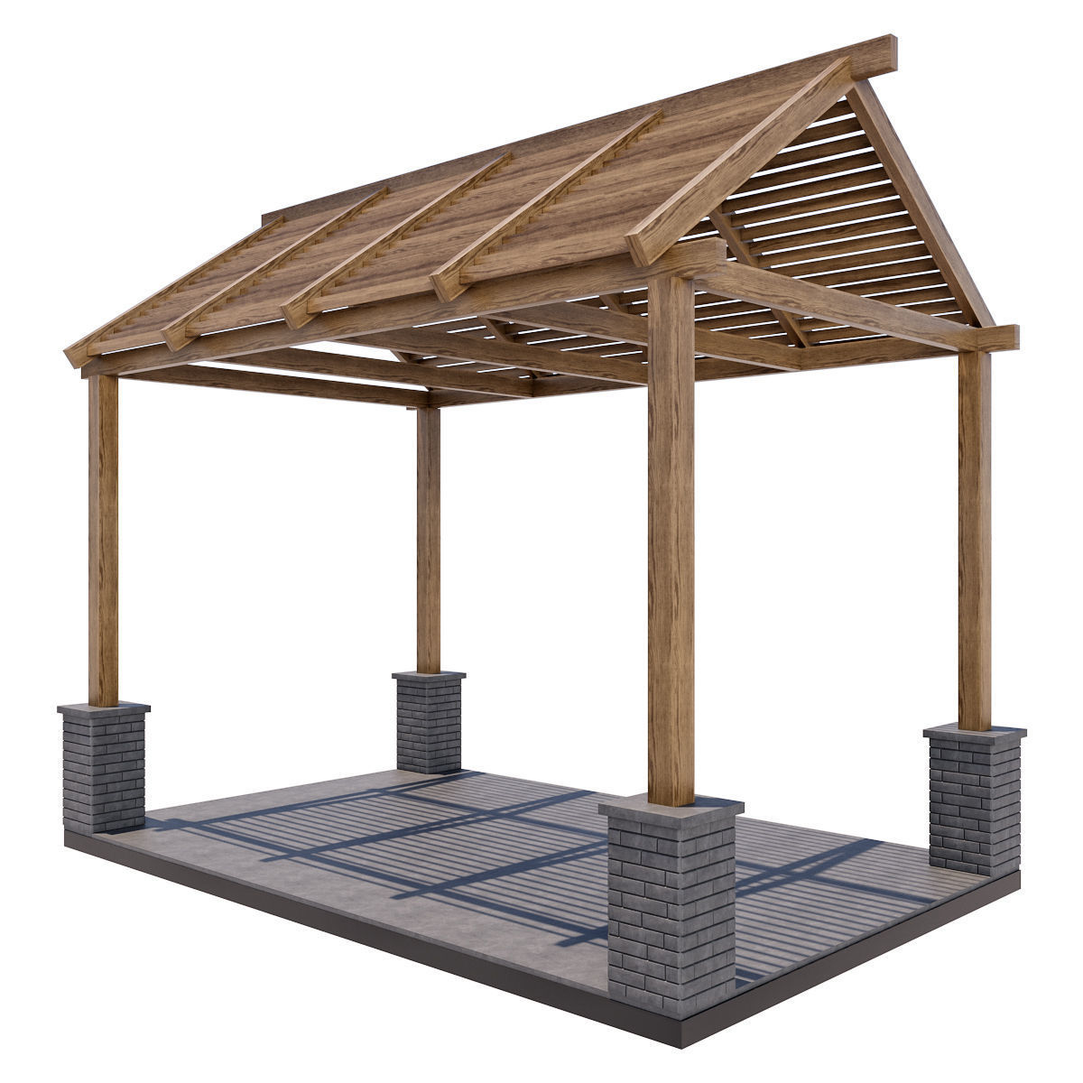Pergola Barbecue 8 3D model_3