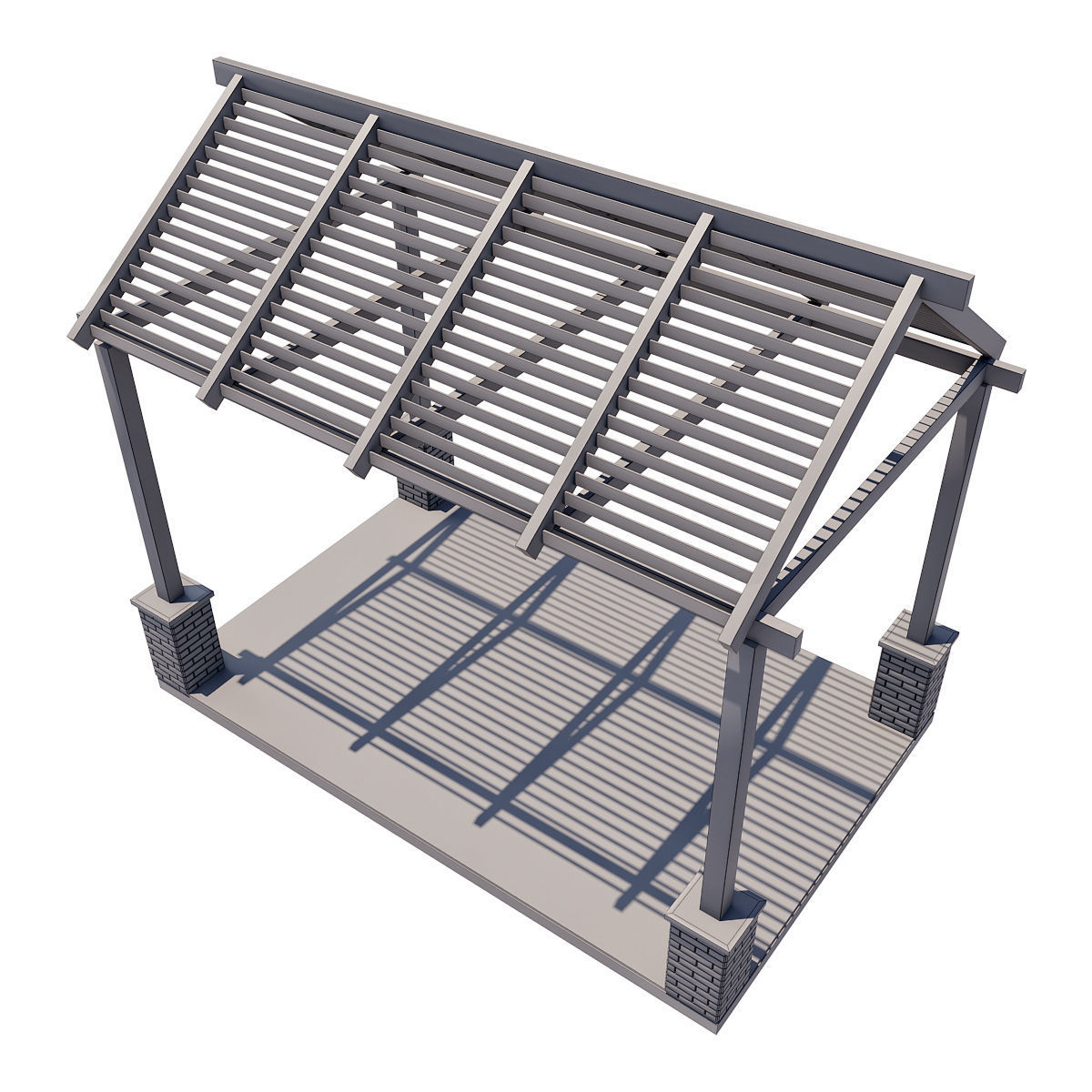 Pergola Barbecue 8 3D model_6