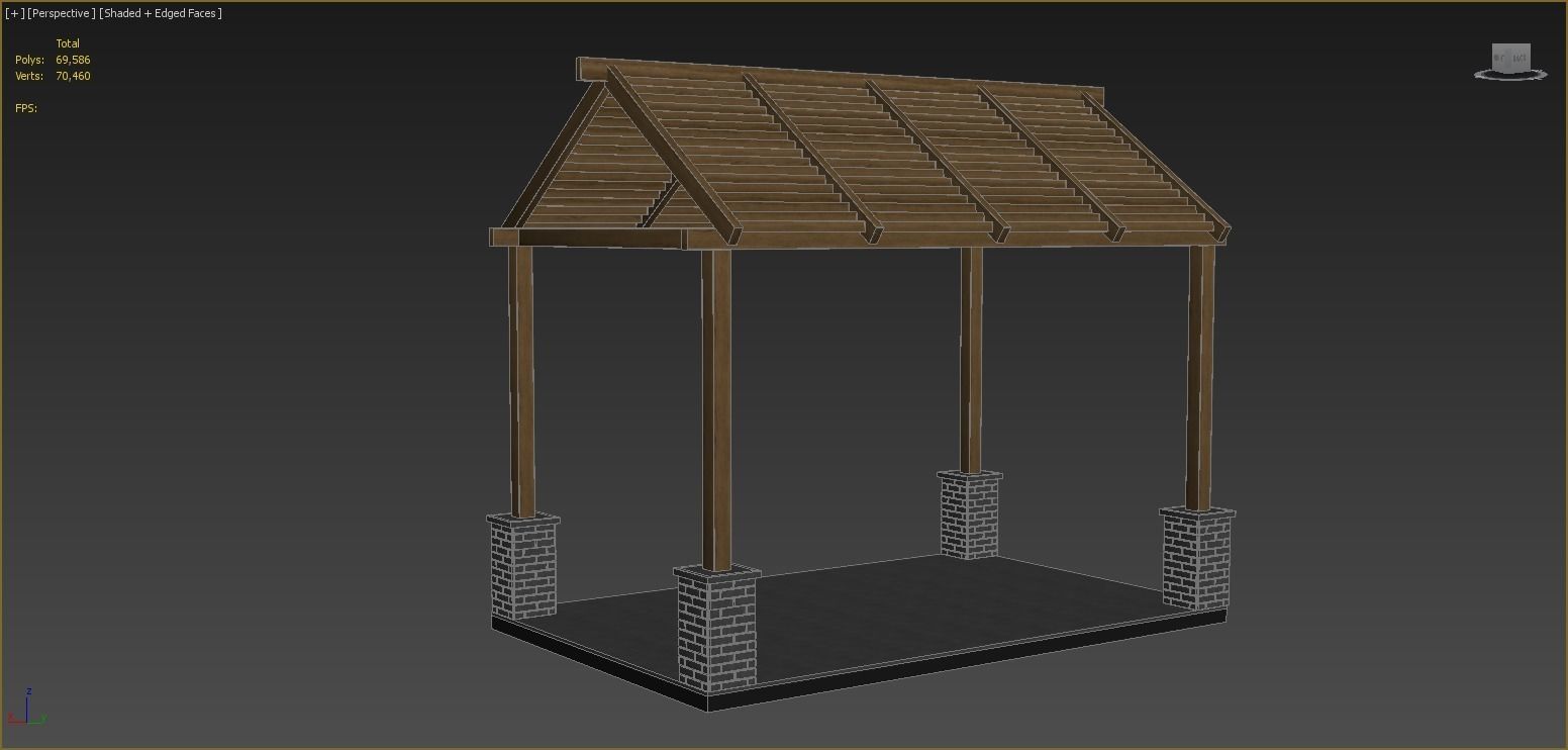 Pergola Barbecue 8 3D model_8