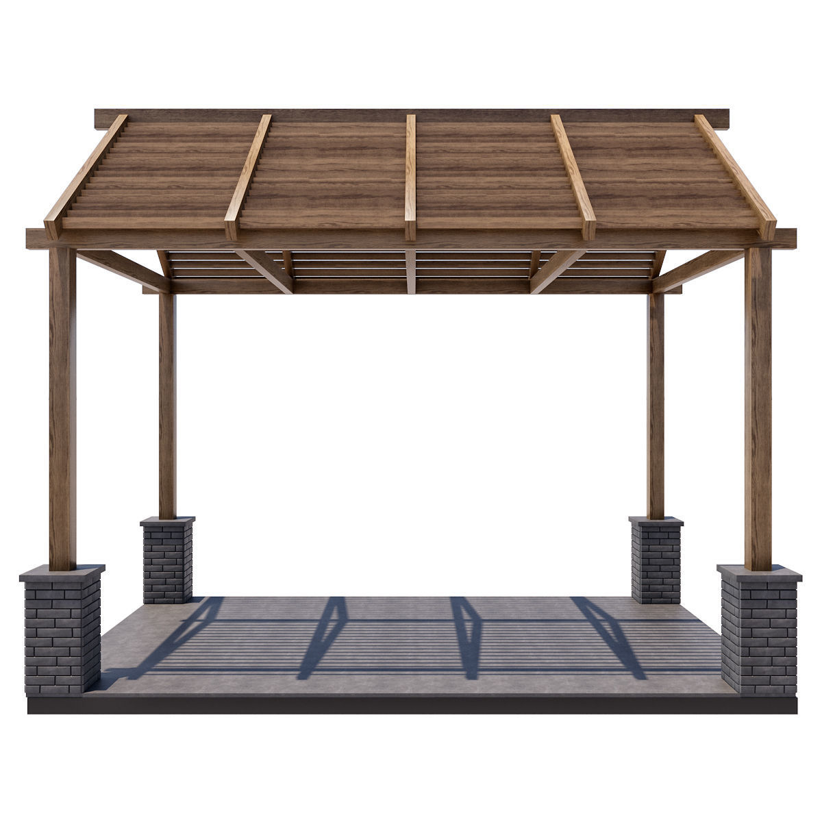 Pergola Barbecue 8 3D model_1