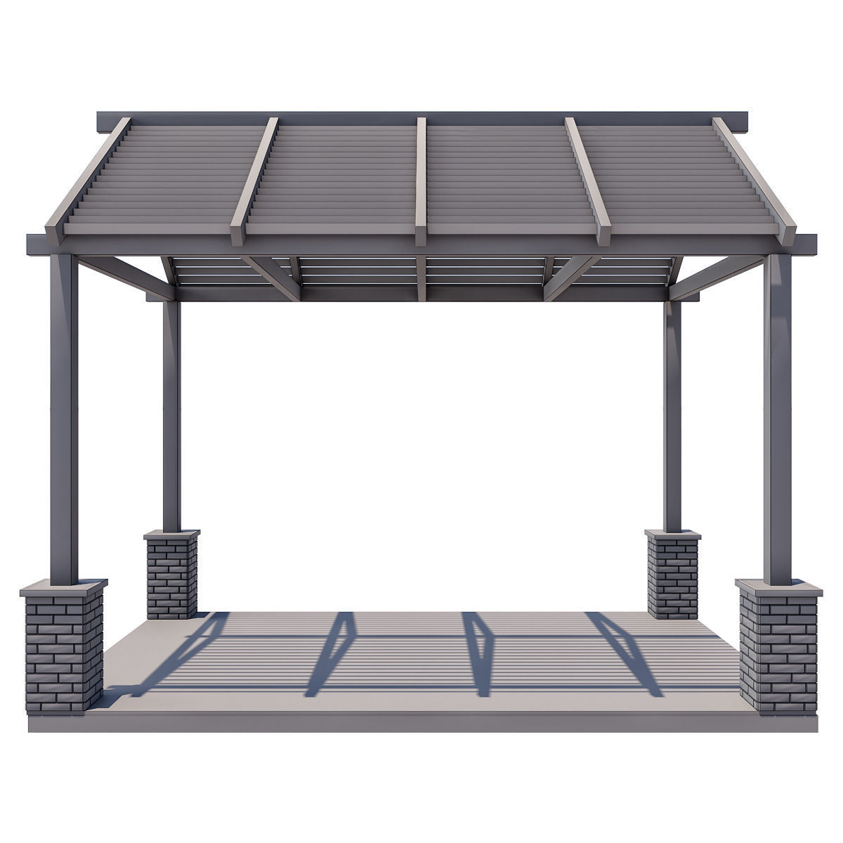 Pergola Barbecue 8 3D model_5