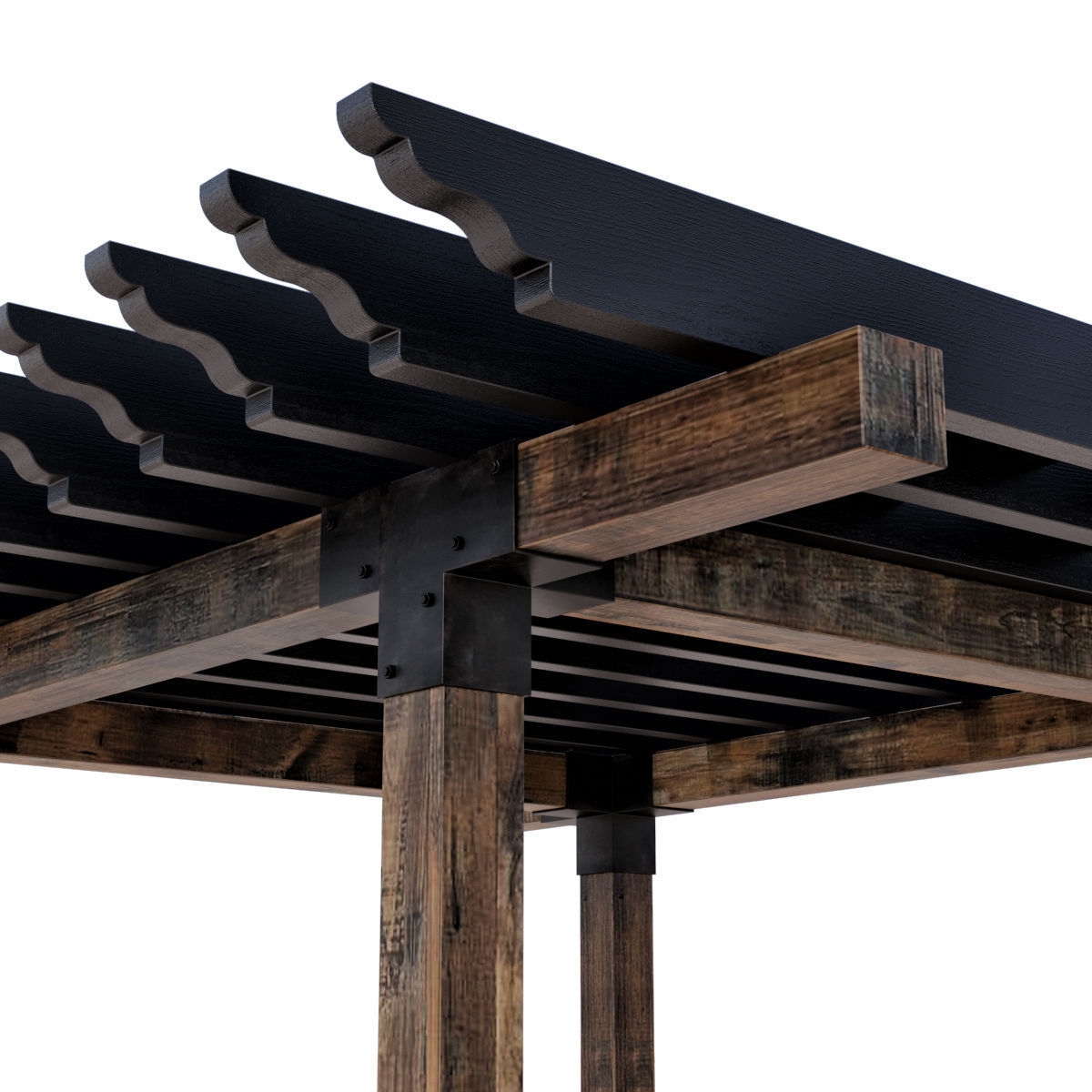 Pergola Barbecue 10 3D model_3