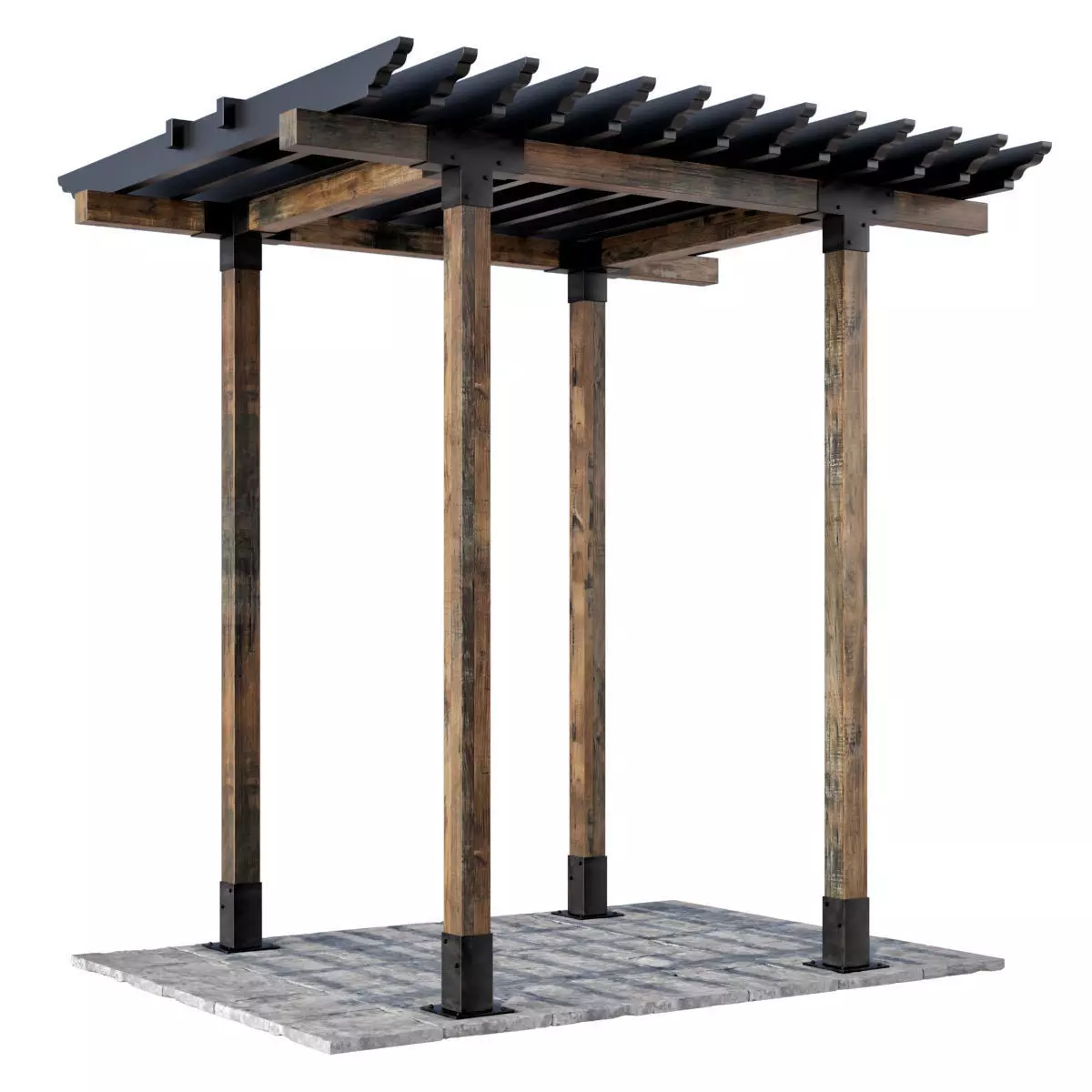 Pergola Barbecue 10 3D model_0