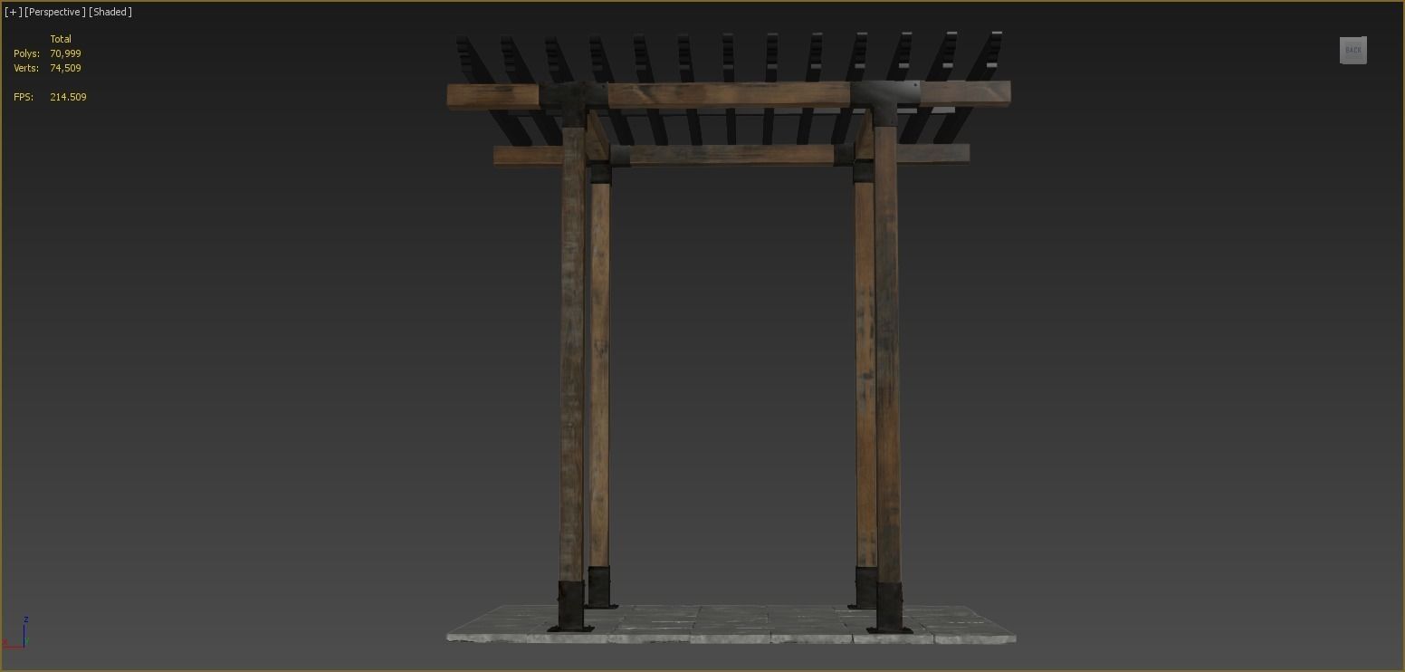 Pergola Barbecue 10 3D model_8