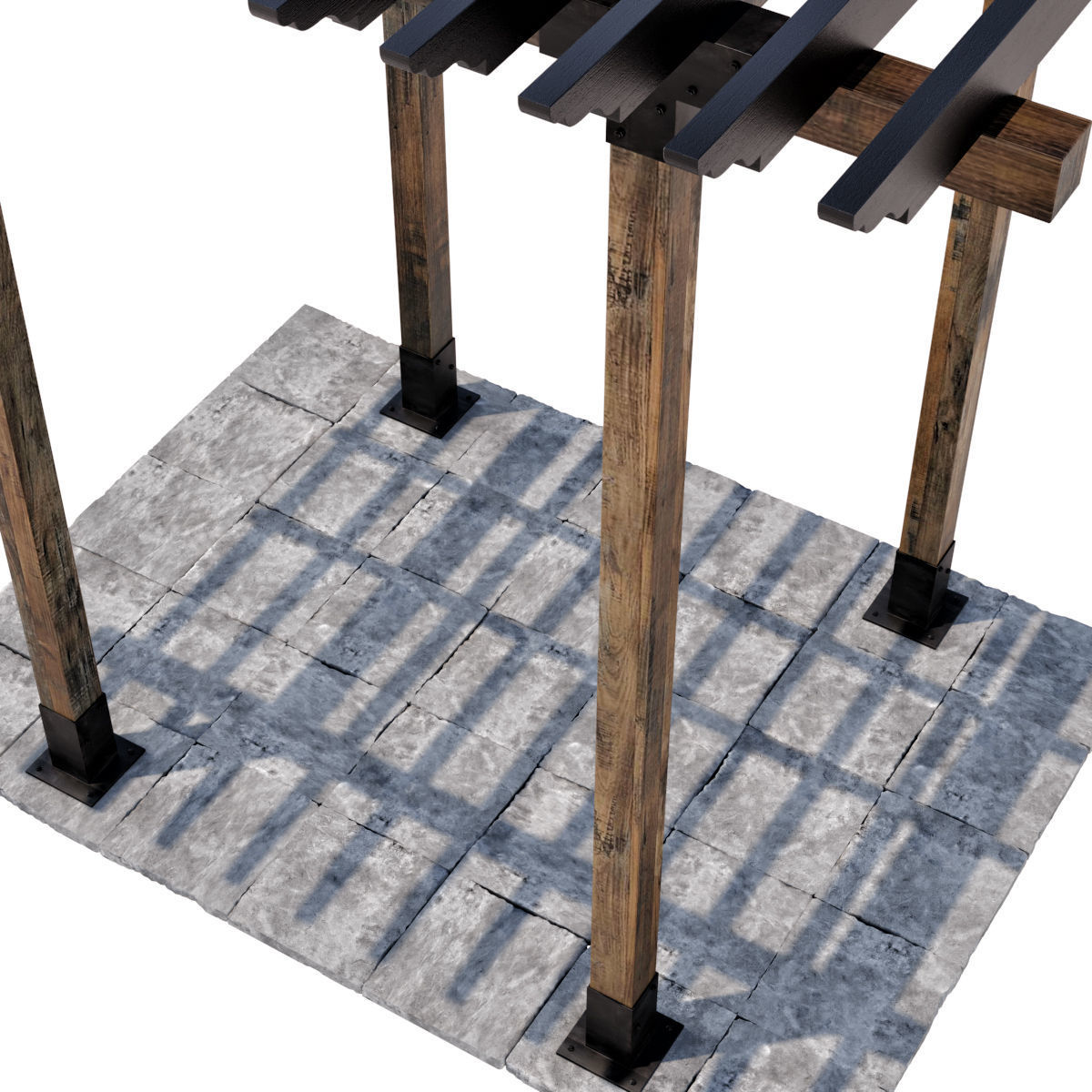 Pergola Barbecue 10 3D model_2