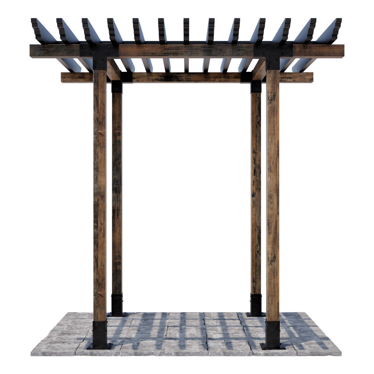 Pergola Barbecue 10 3D model_1