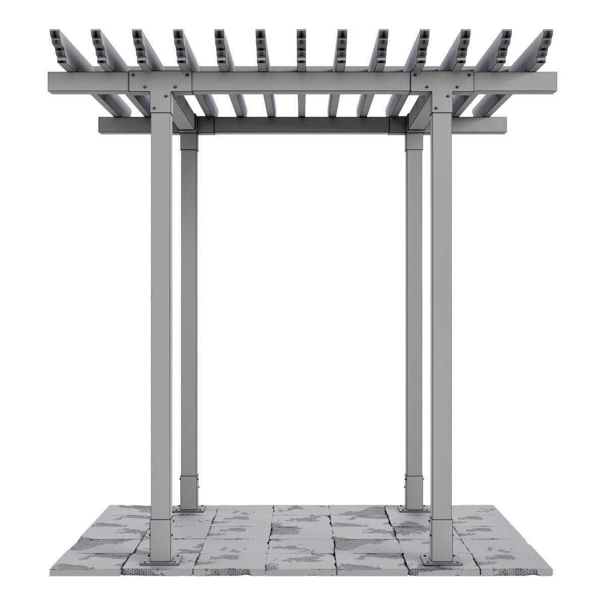Pergola Barbecue 10 3D model_5