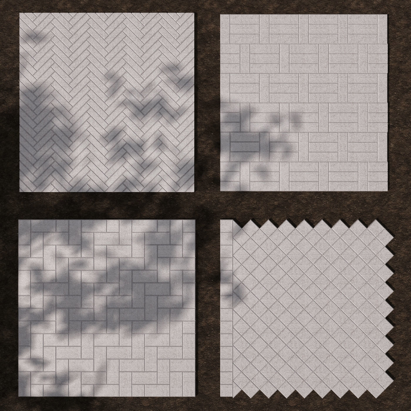 Paving stones 9 types 3D model_3