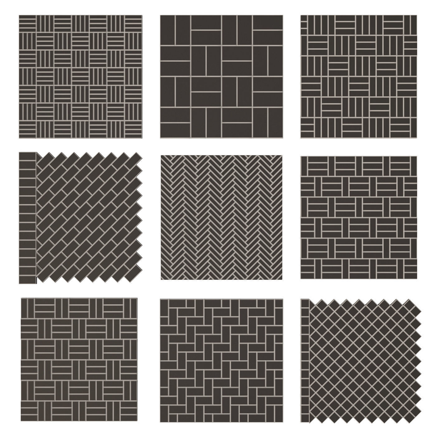 Paving stones 9 types 3D model_8
