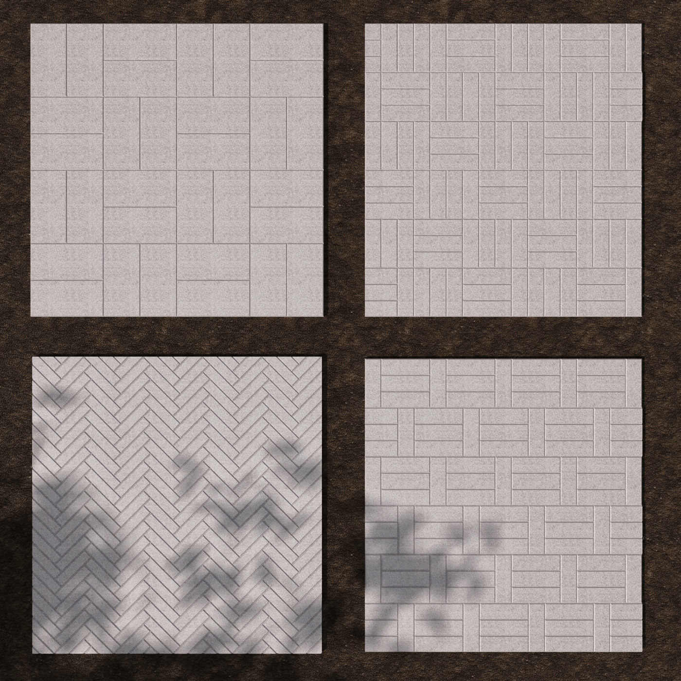 Paving stones 9 types 3D model_2