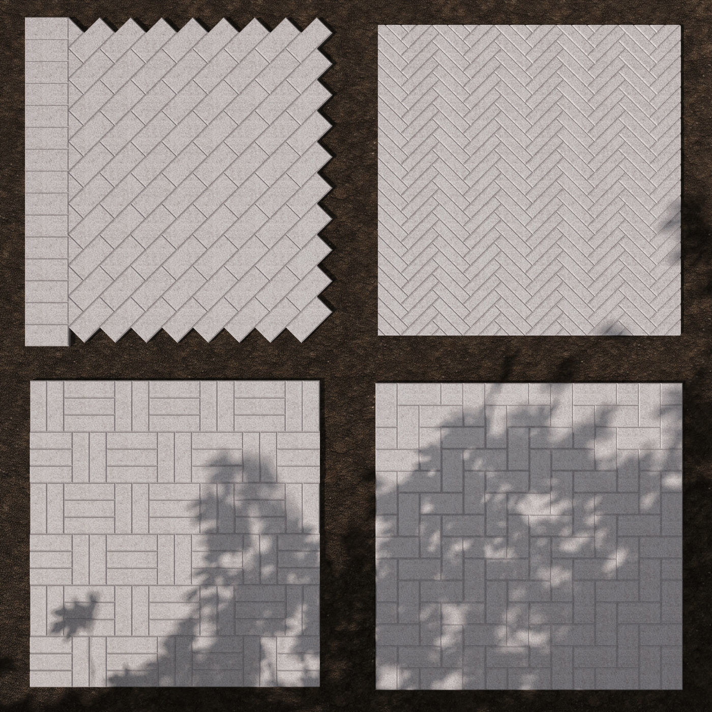 Paving stones 9 types 3D model_7