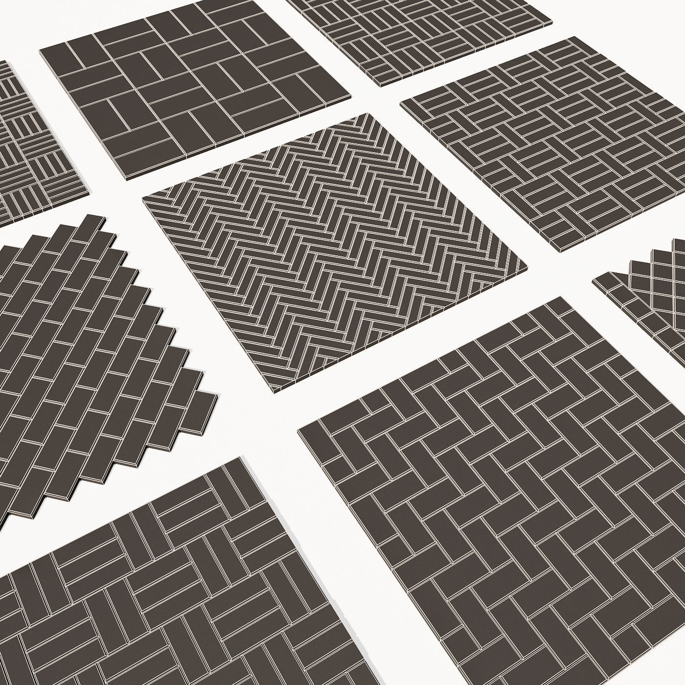 Paving stones 9 types 3D model_9