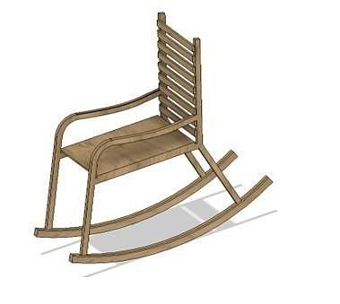 Rocking chair 3D print model