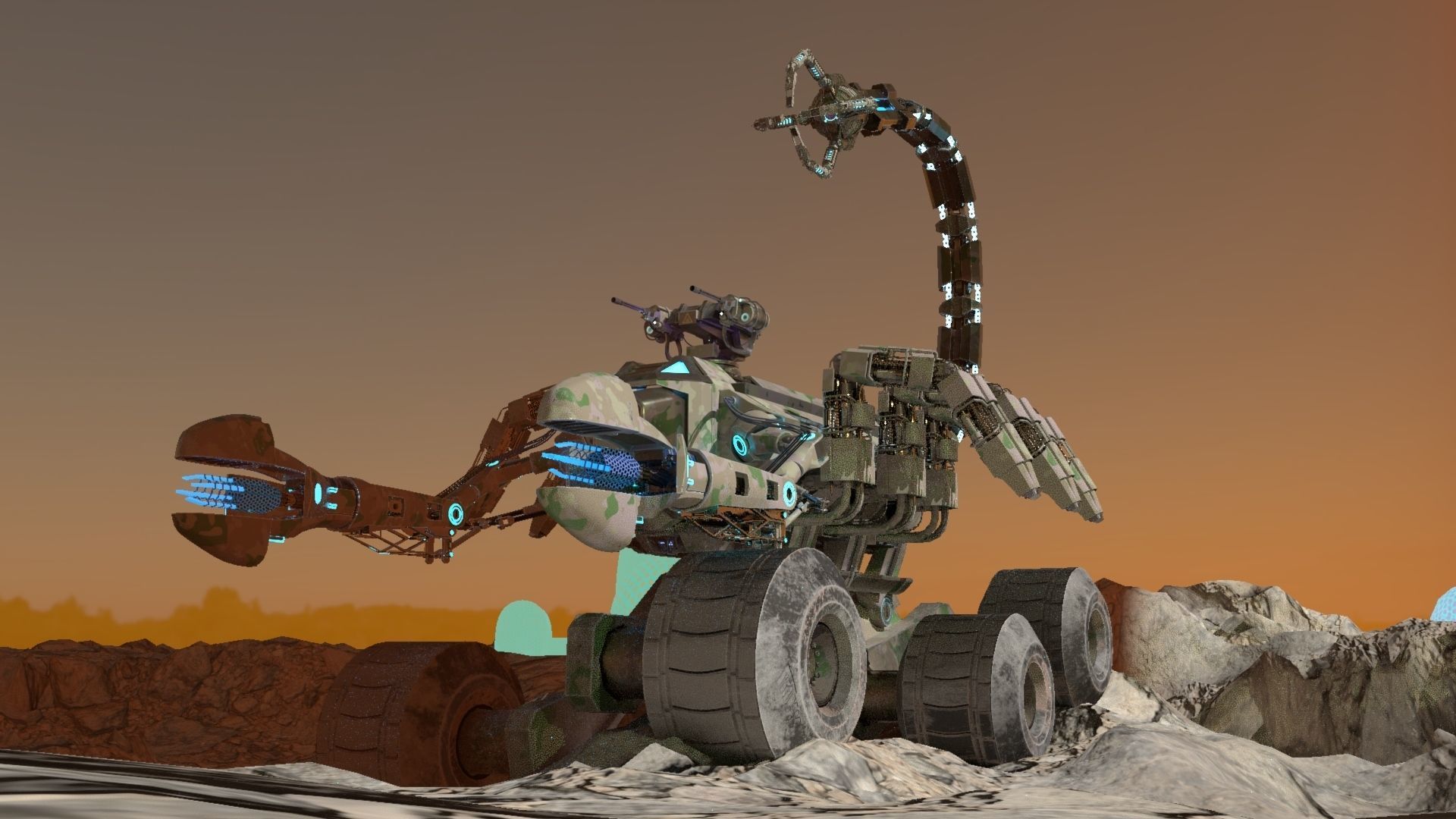 Skorpion tank 3D model Low-poly 3D model_6