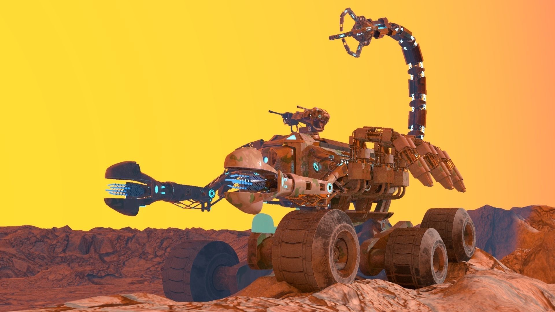 Skorpion tank 3D model Low-poly 3D model_5