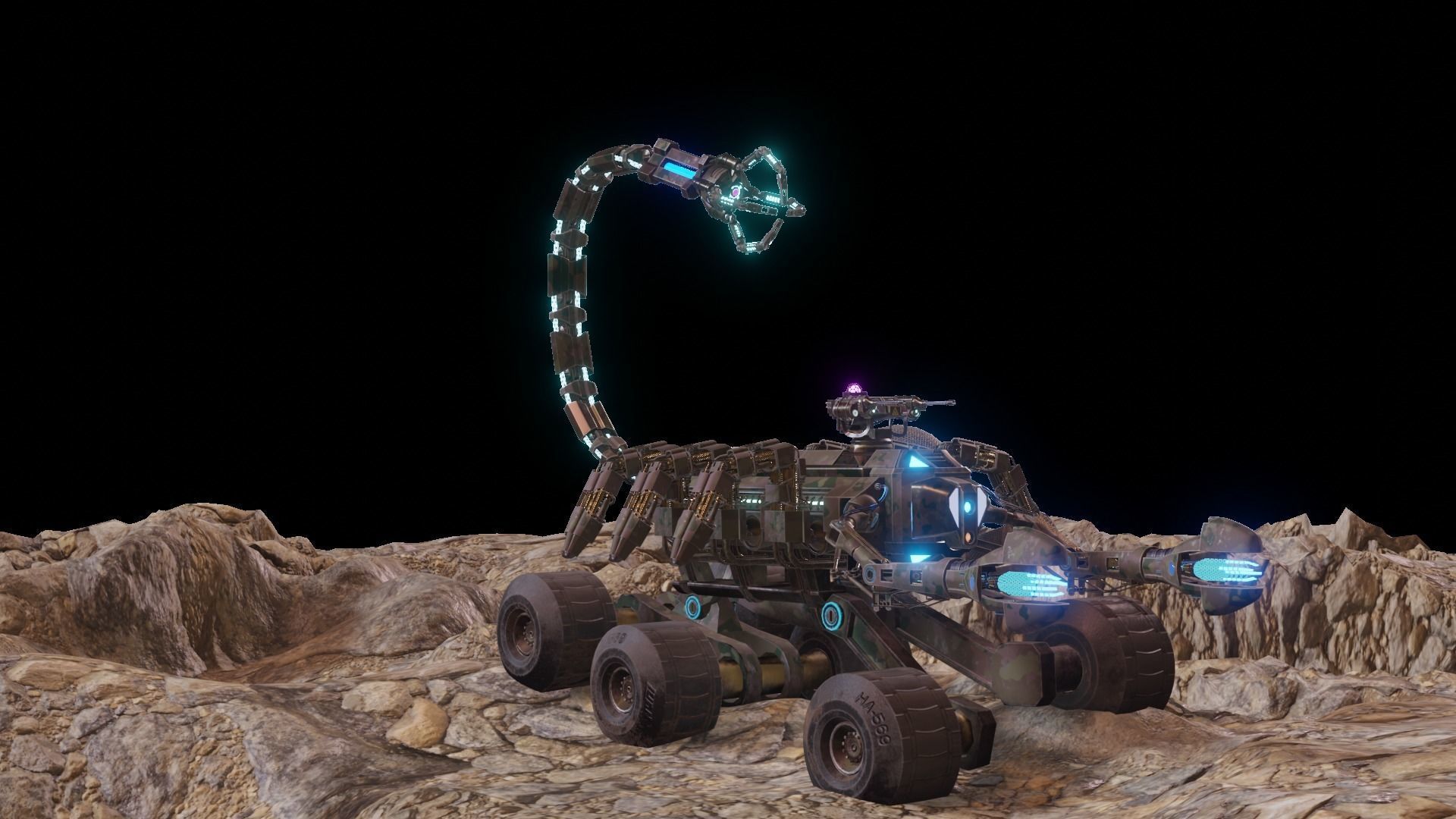 Skorpion tank 3D model Low-poly 3D model_17