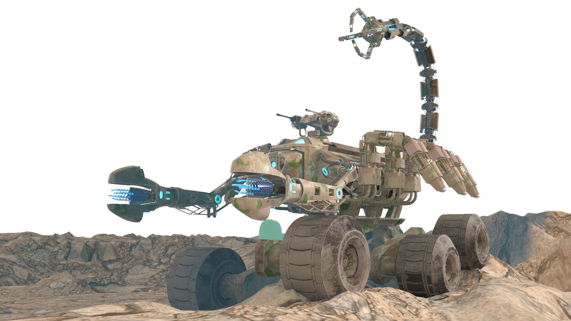 Skorpion tank 3D model Low-poly 3D model_8