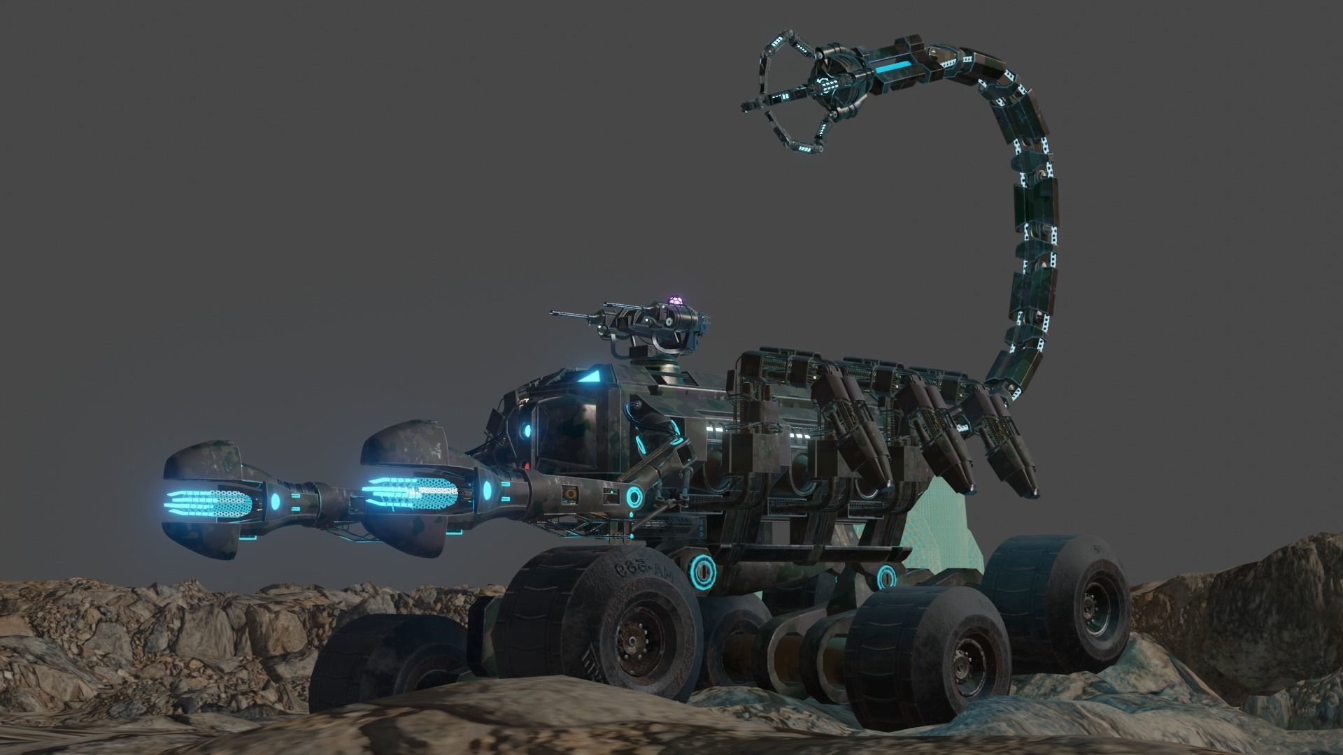 Skorpion tank 3D model Low-poly 3D model_30