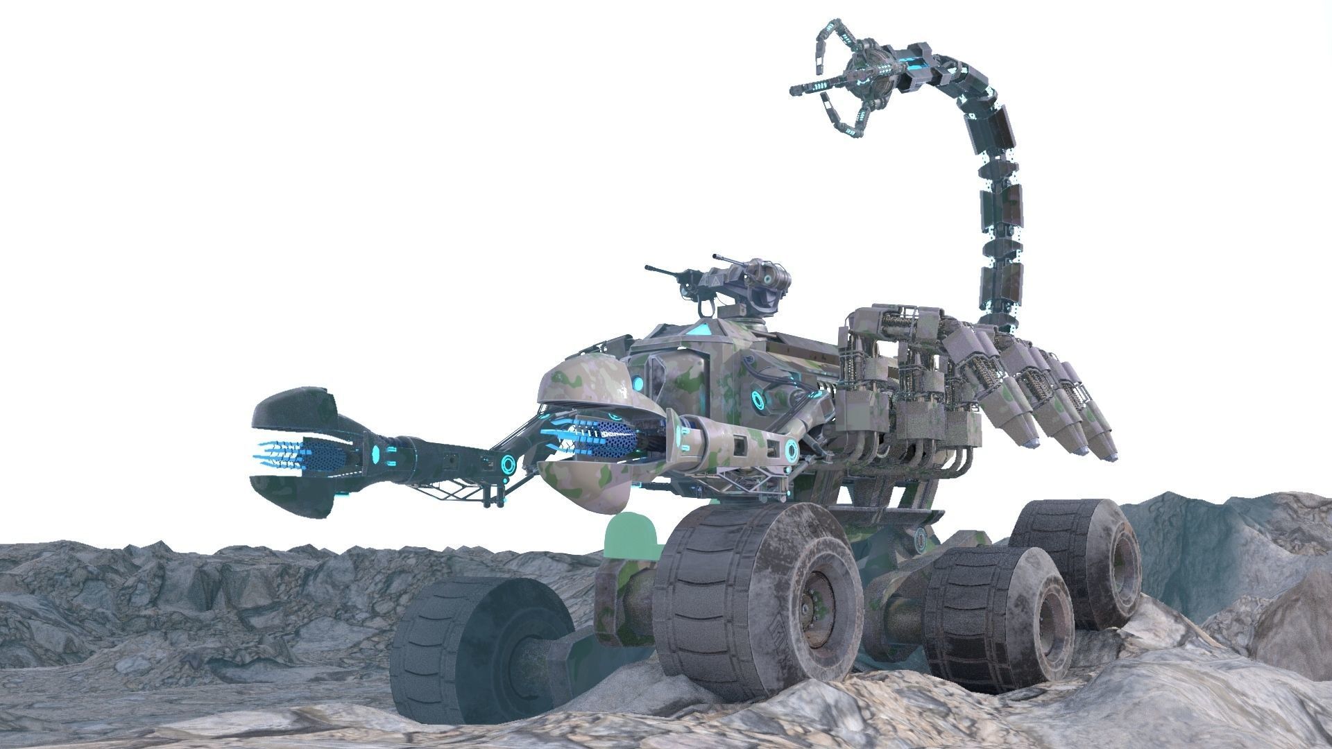 Skorpion tank 3D model Low-poly 3D model_4