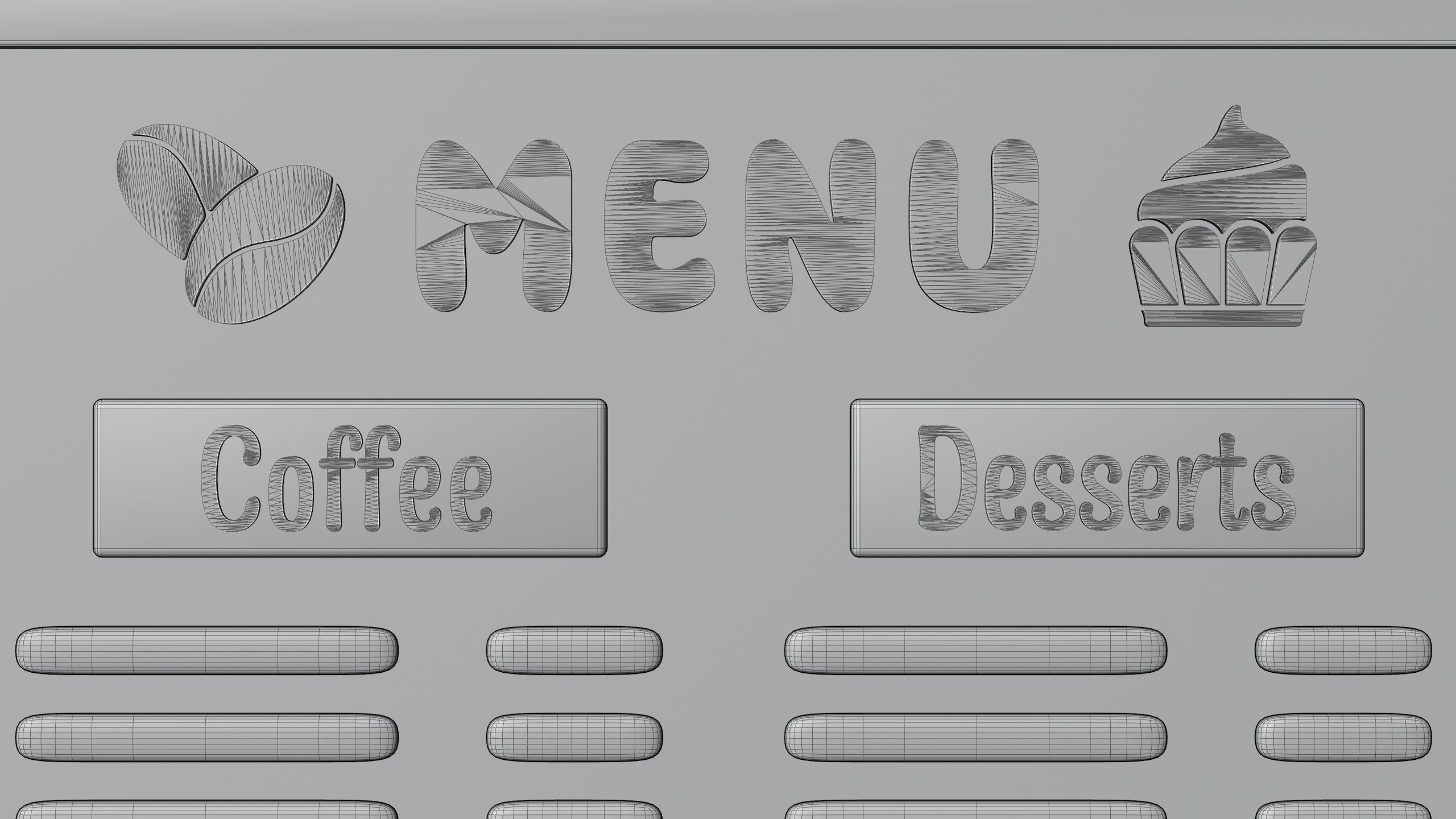 Menu Board 3D Icon 3D model_7