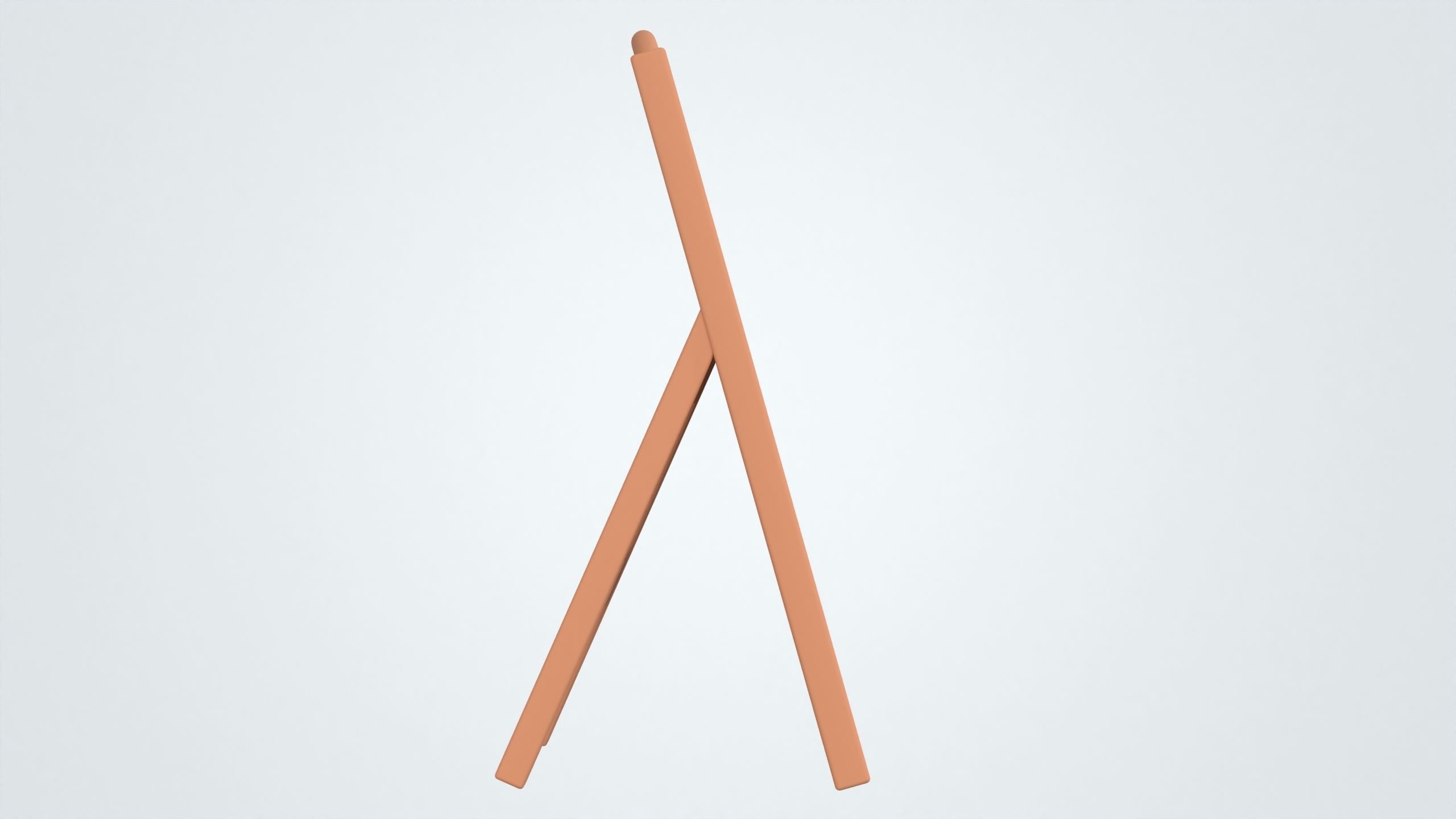 Coffee Shop Wooden Signboard Stand 3D model_6