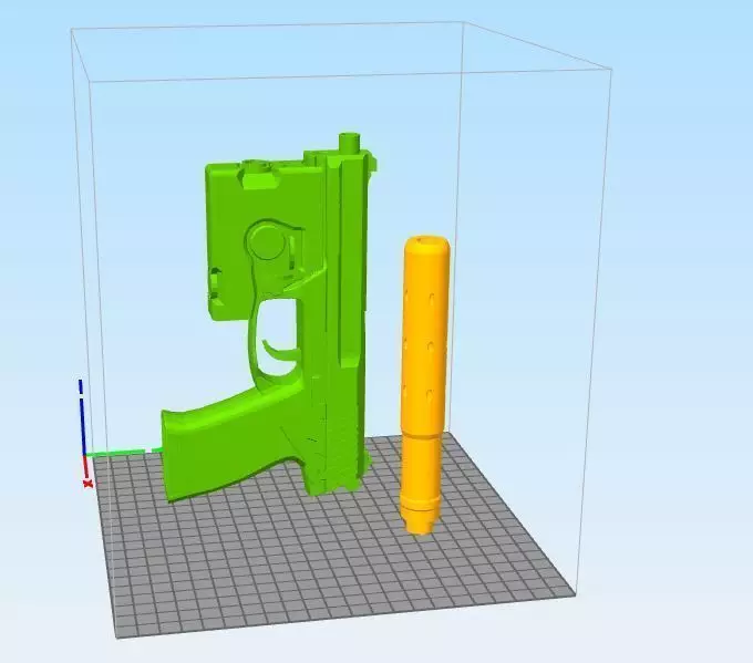 metal gear gun hk mk23 3D print model_0