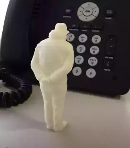 old man watching the construction sites UMARELL 3D print model