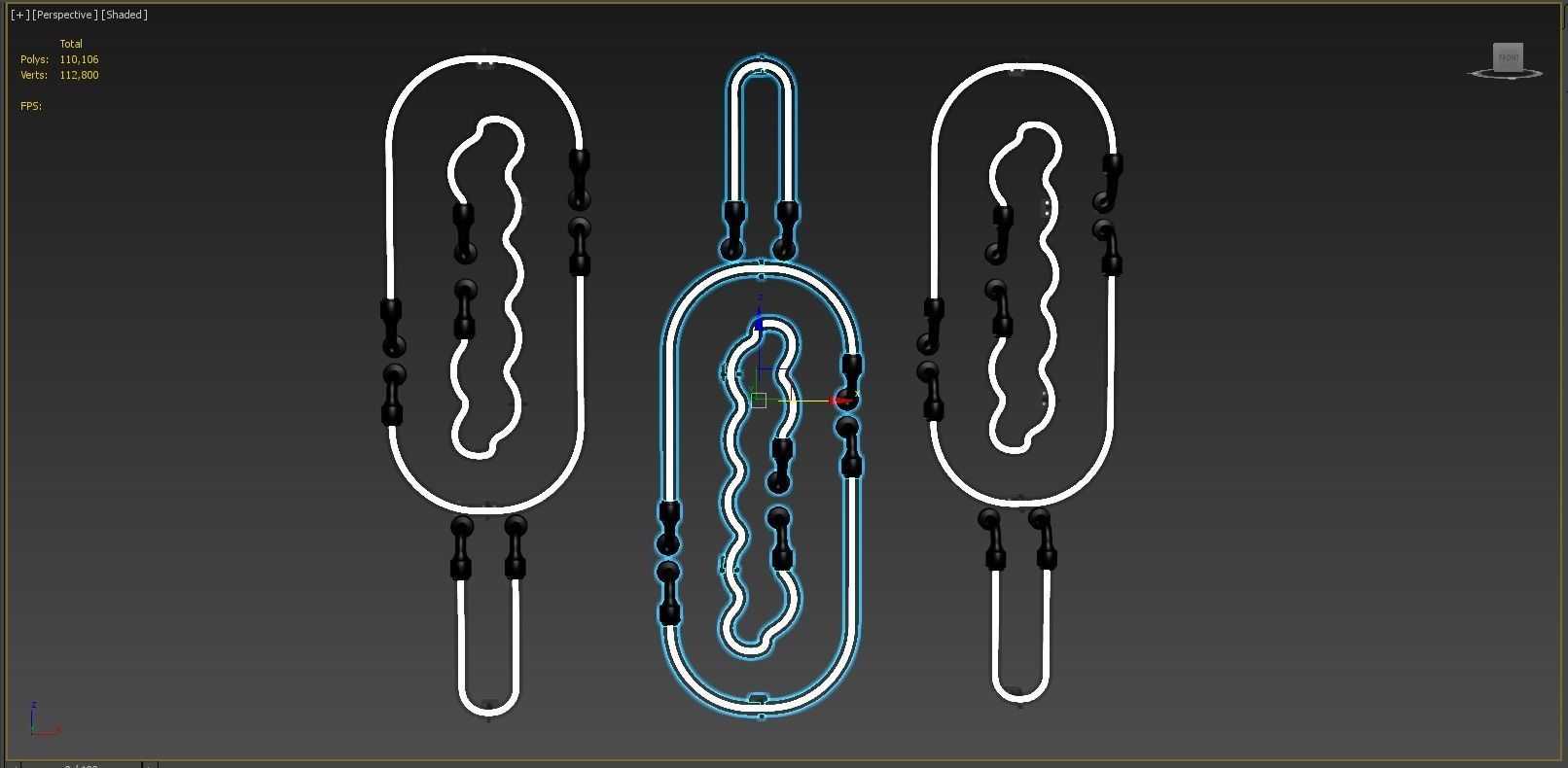 Ice Cream neon 3D model_3