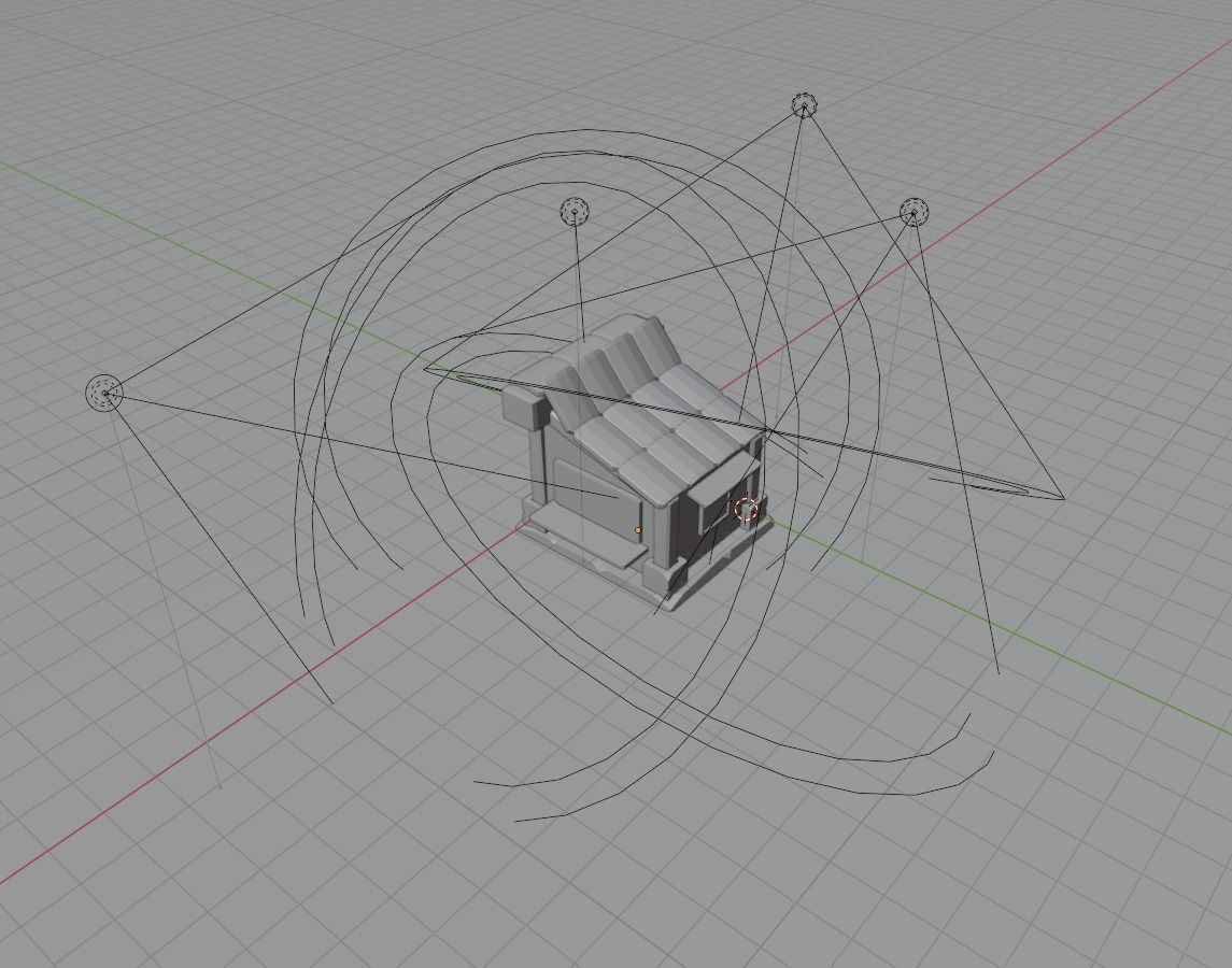 Low Poly Cartoon Cabin Low-poly 3D model_6