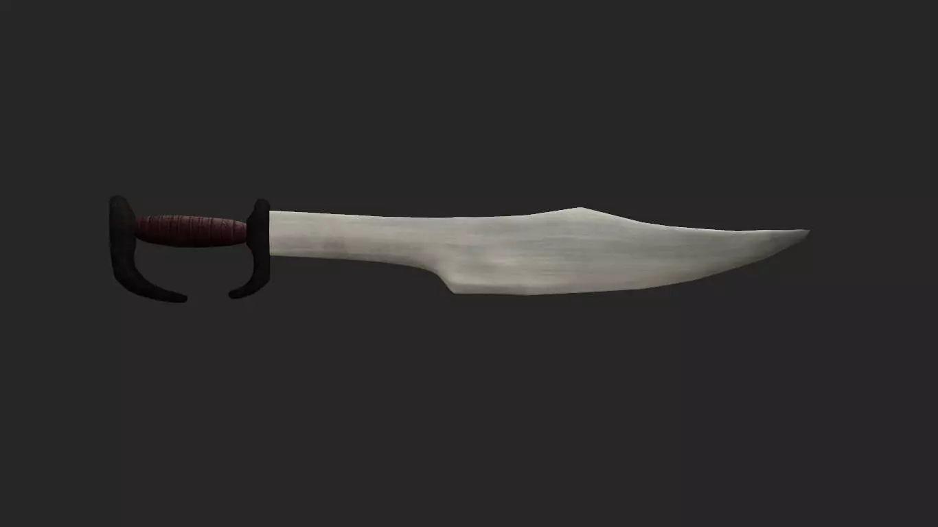Spartan Sword - Game Ready Low-poly 3D model_0