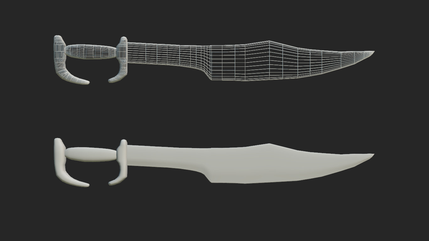 Spartan Sword - Game Ready Low-poly 3D model_1