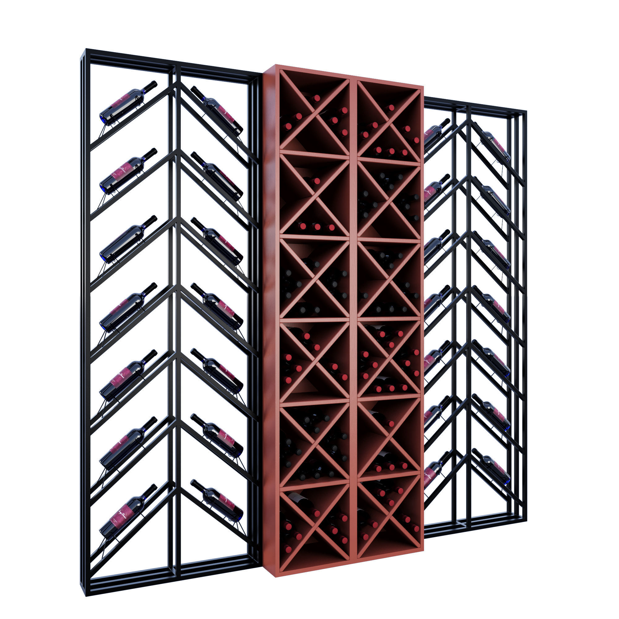 Wine Shelf 2 3D model_1