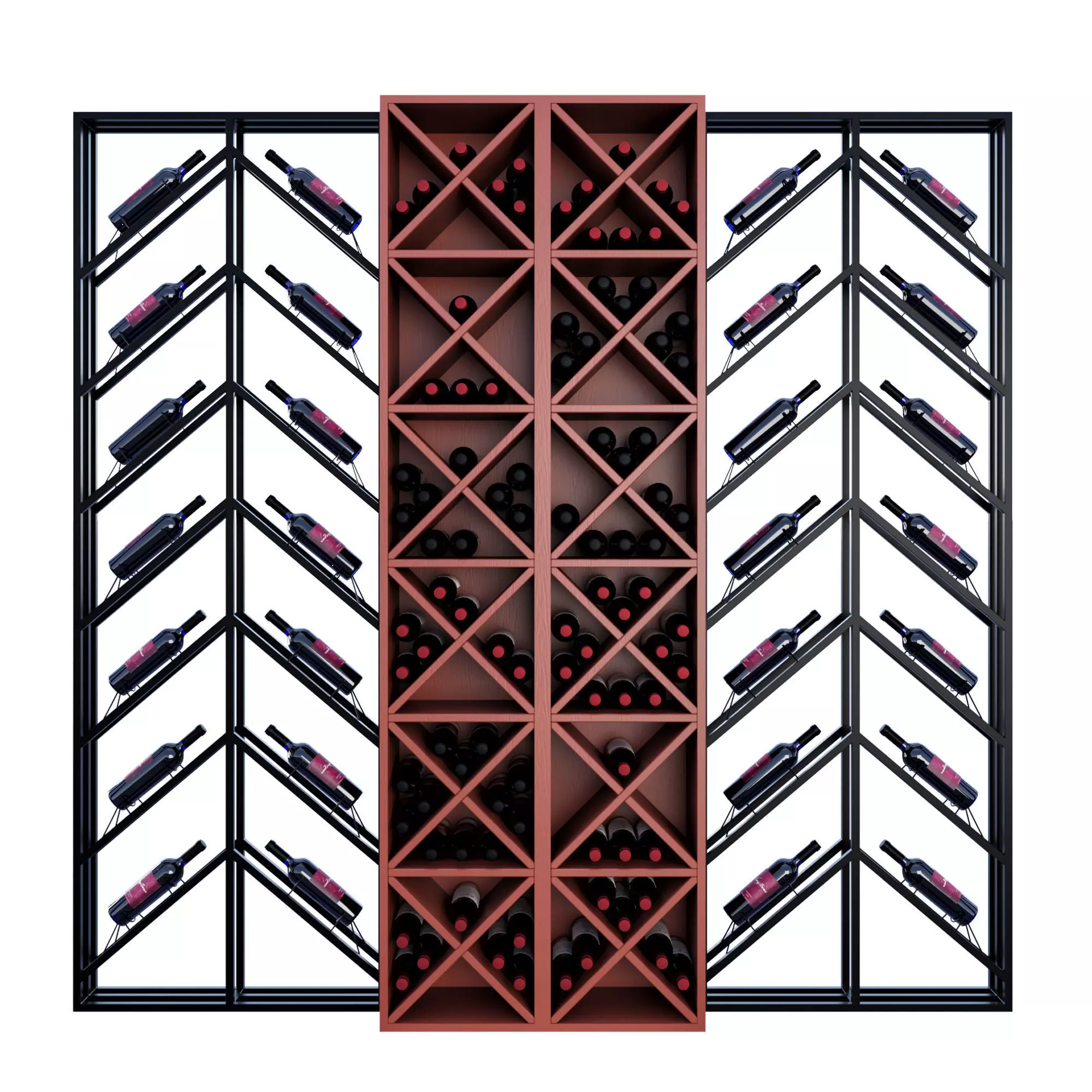 Wine Shelf 2 3D model_0