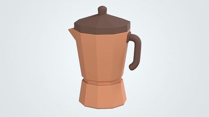 Moka Coffee Pot 3D Icon 3D model
