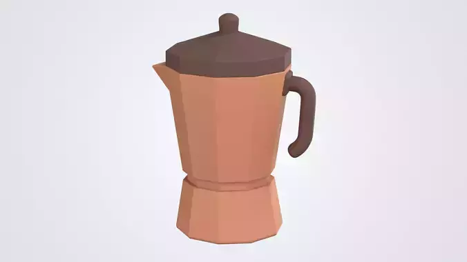 Moka Coffee Pot 3D Icon 3D model