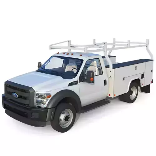 Utility truck Low-poly 3D model