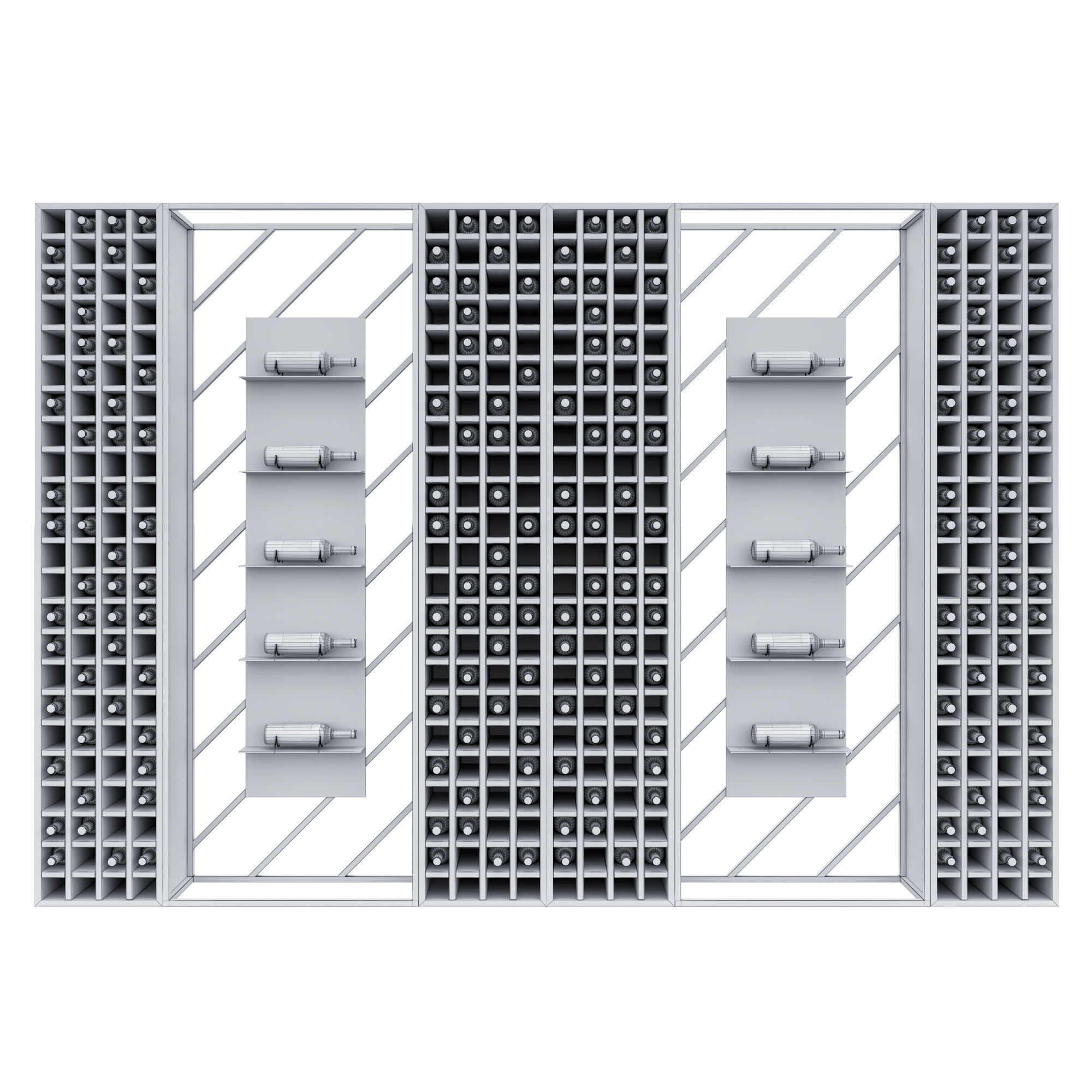 Wine Shelf 3 3D model_2