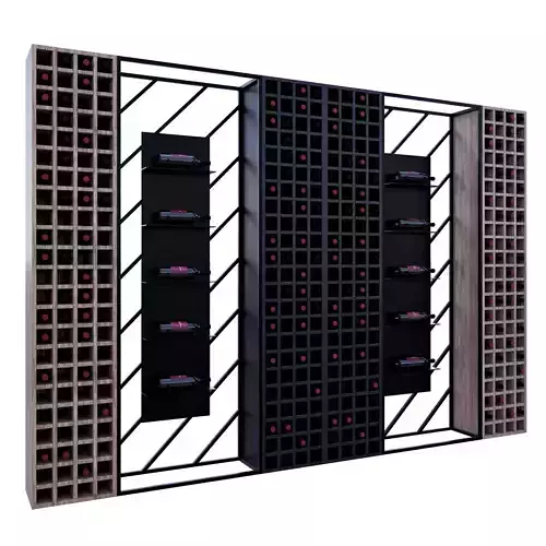 Wine Shelf 3 3D model