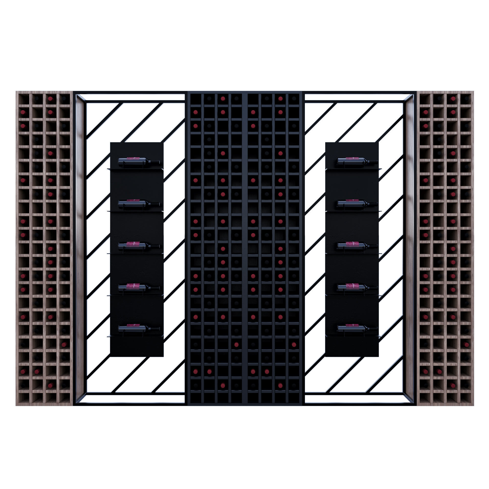 Wine Shelf 3 3D model_1