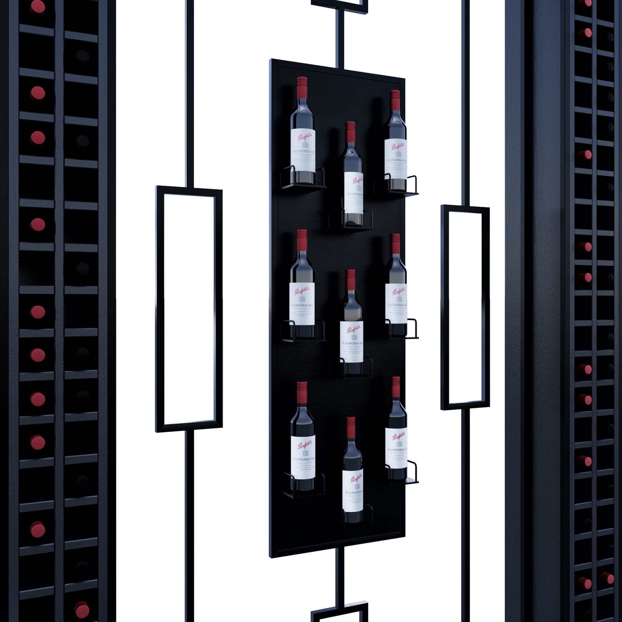 Wine Shelf 4 3D model_2
