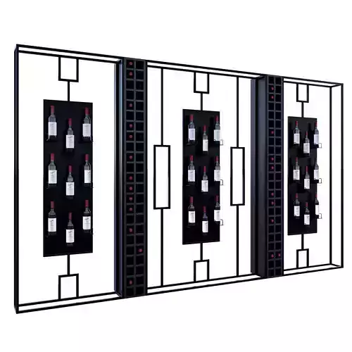 Wine Shelf 4 3D model