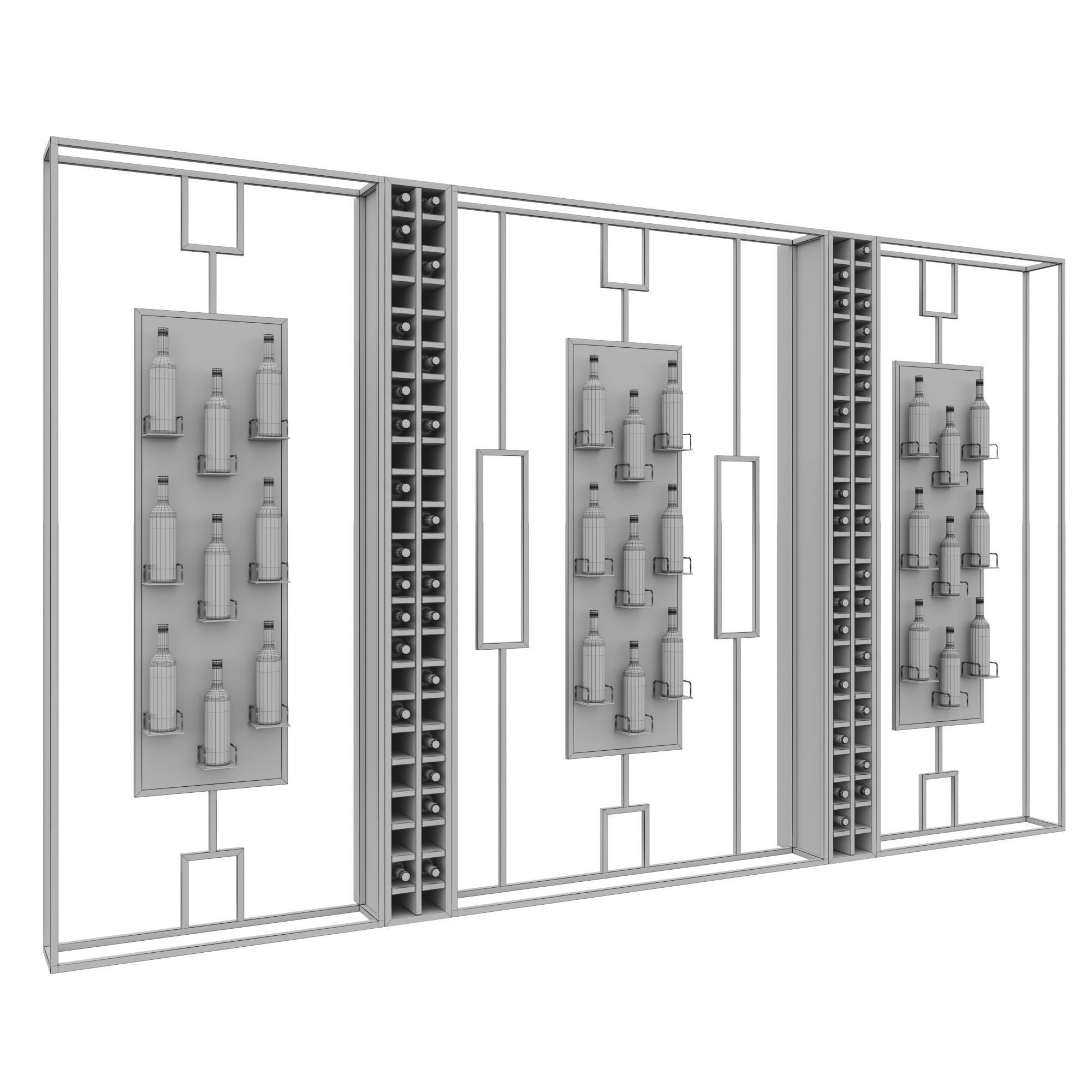 Wine Shelf 4 3D model_3