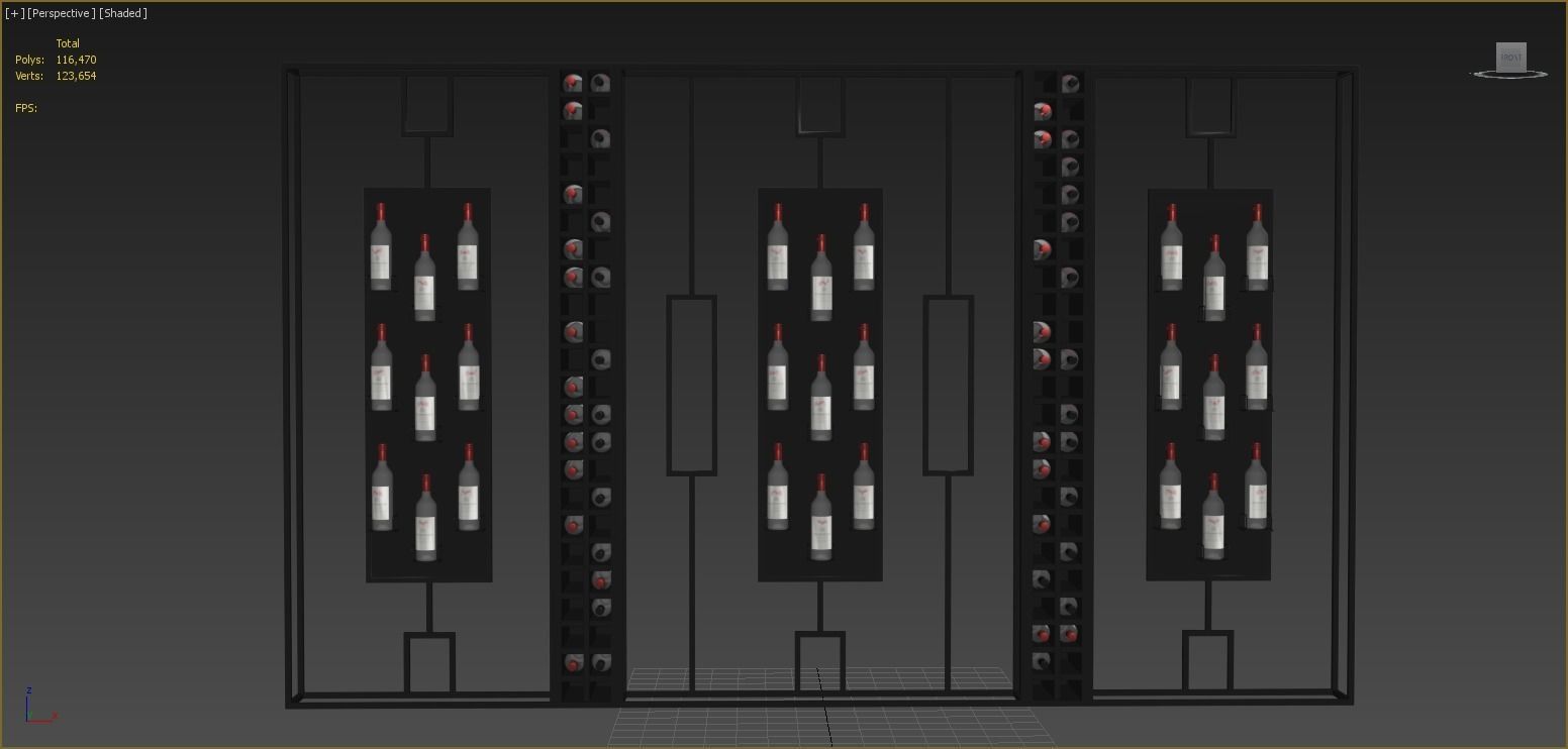 Wine Shelf 4 3D model_5