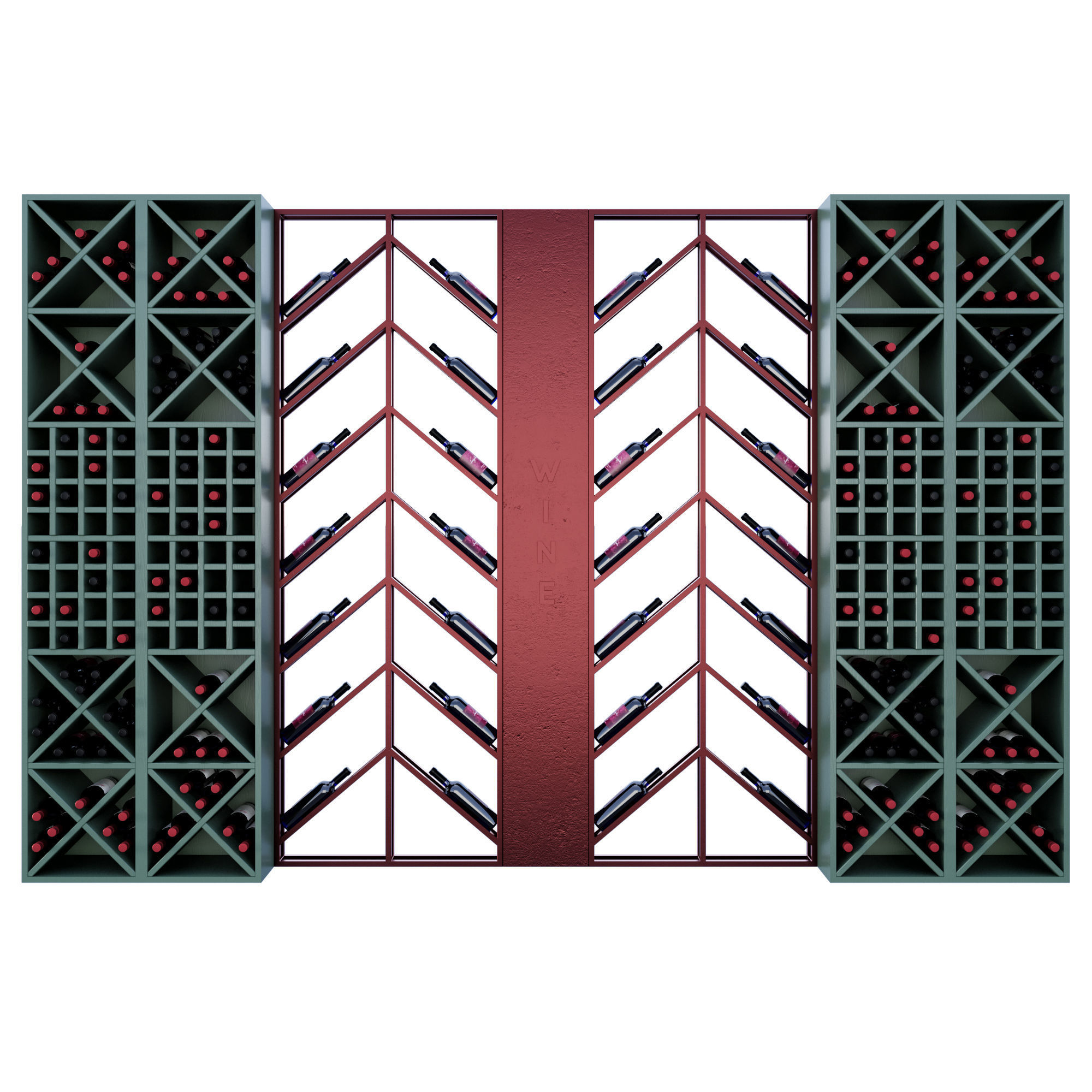 Wine Shelf 6 3D model_1