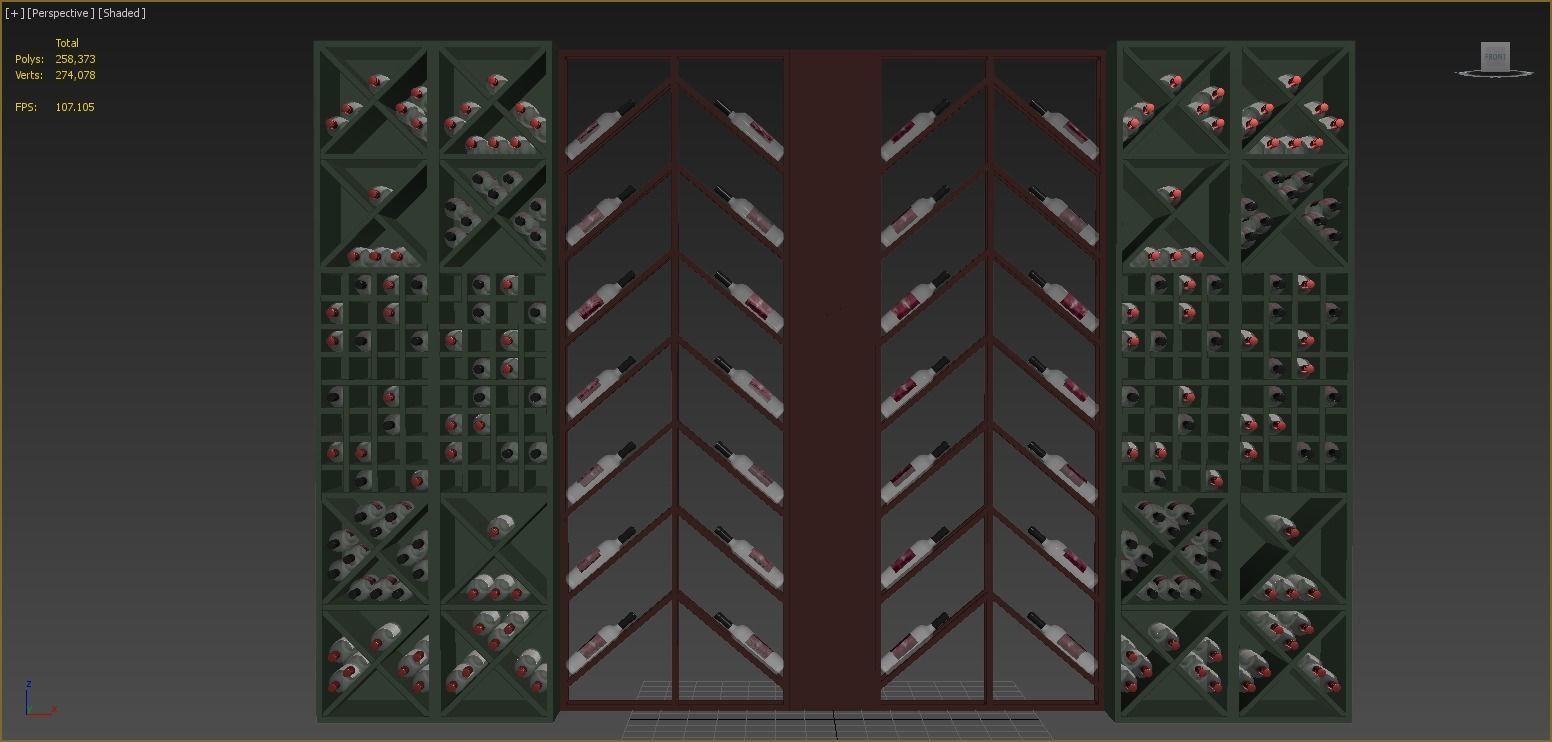 Wine Shelf 6 3D model_3