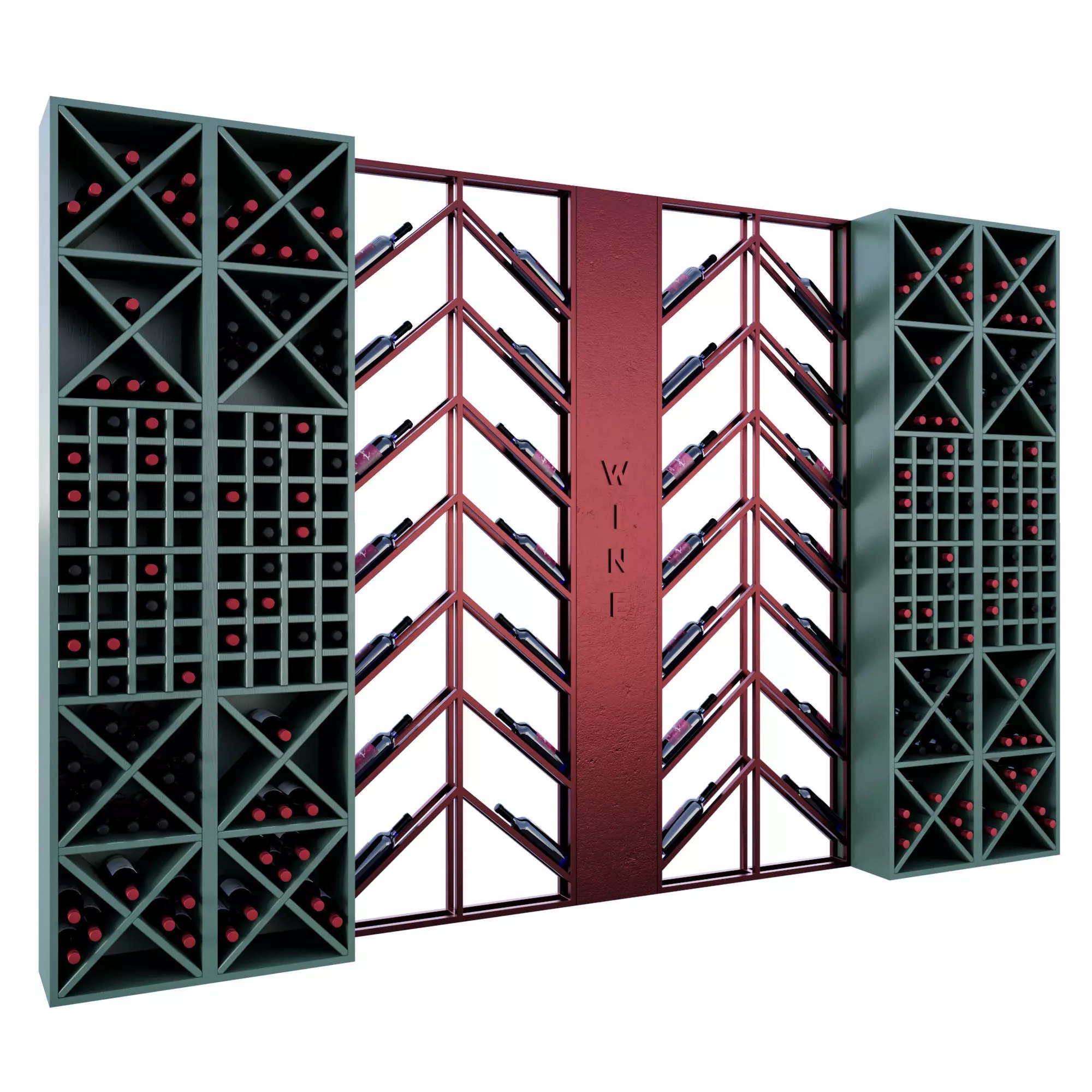 Wine Shelf 6 3D model_0